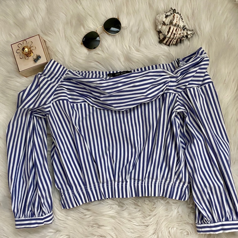 Off the Shoulder, Nautical Crop Top